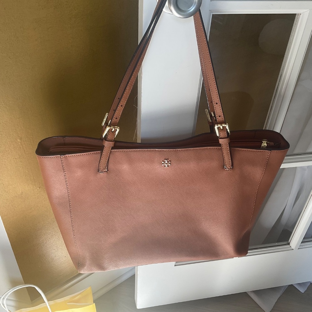 Tory Burch brown work bag tote Buckle - Picture 4 of 16